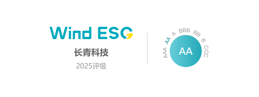 祝賀長青科技榮獲“上市公司W(wǎng)ind ESG AA”評(píng)級(jí)！